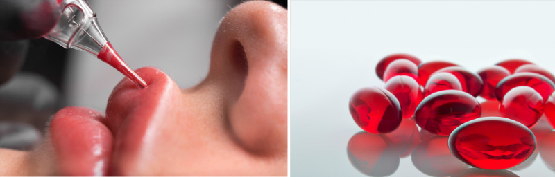 ビタミンB12によるリップカラーの回復のイメージ写真